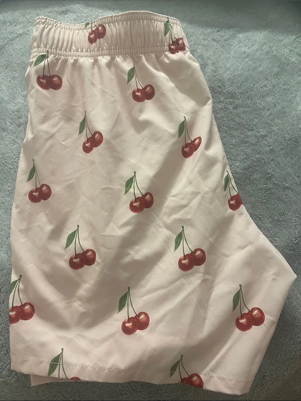 Hollister Peach Pink Cherry-Print Pajama Shorts